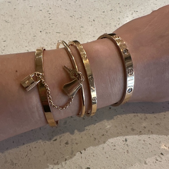 Authentic Hermes 18K Gold Cuff Bracelet